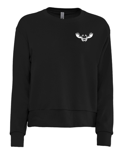 Women's Embroidered Sueded Crew Neck