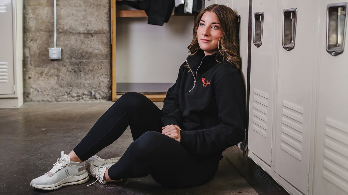 Women's Embroidered Quarter-Zip Sweatshirt