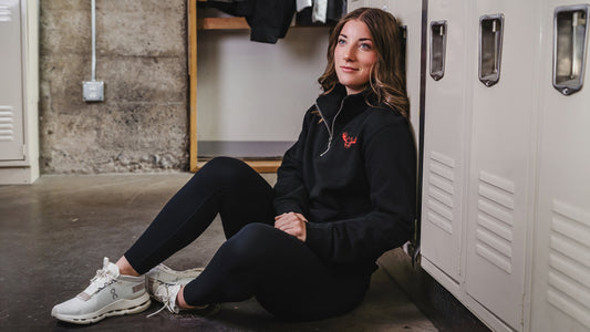 Women's Embroidered Quarter-Zip Sweatshirt