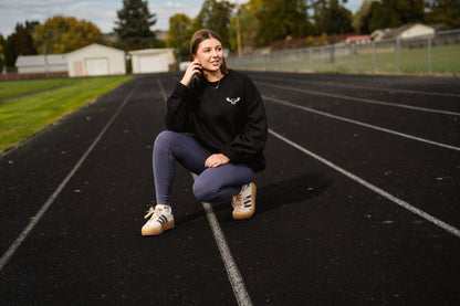 Women's Embroidered Crew Neck Sweatshirt