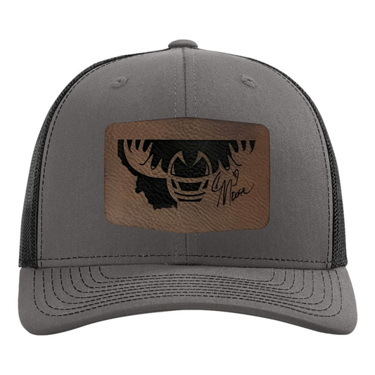 Montana Moose Leather Patch Trucker Hat
