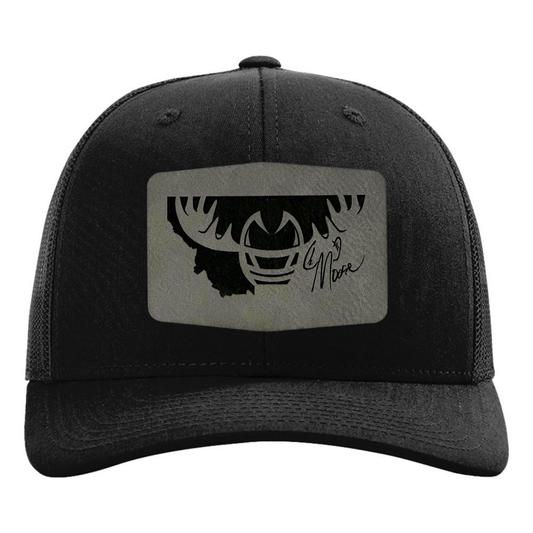 Montana Moose Leather Patch Trucker Hat